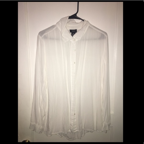 White Button-Up Blouse - Picture 1 of 2